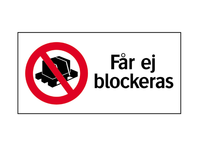 Får ej blockeras