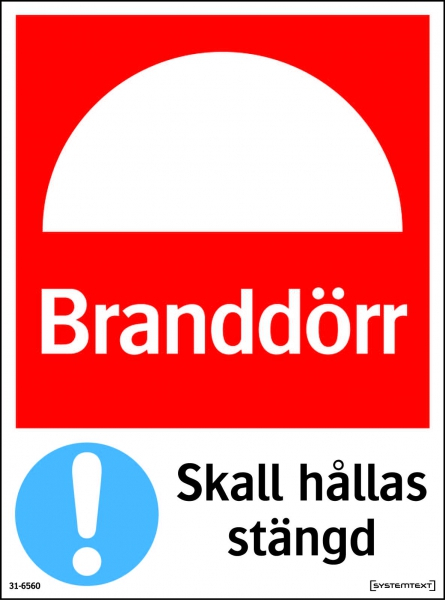 Branddörr Stängd