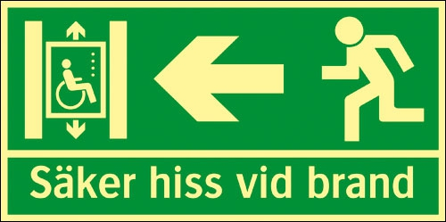 Säker hiss vid brand