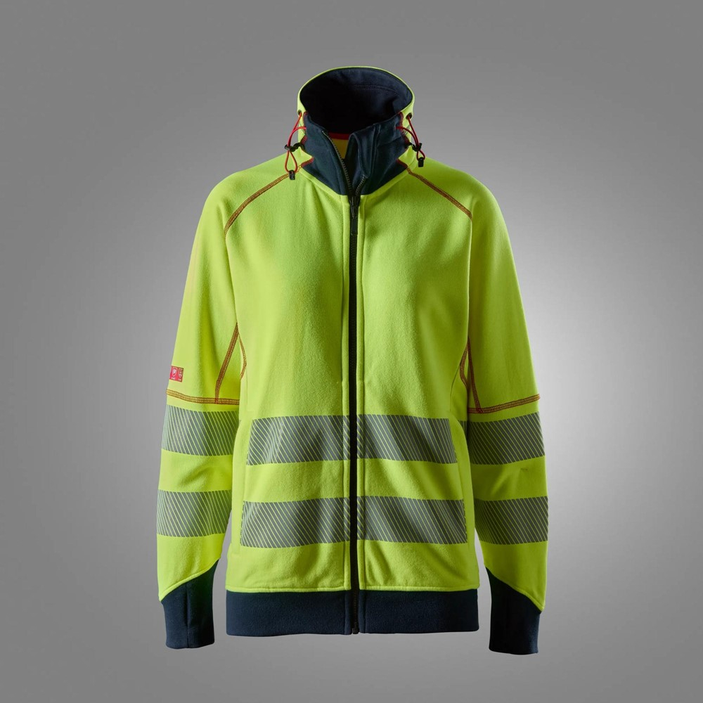 2367 ProtecWork, sweatshirt med hellång dragkedja och ljusbågsskydd, dammodell, varsel klass 3/2