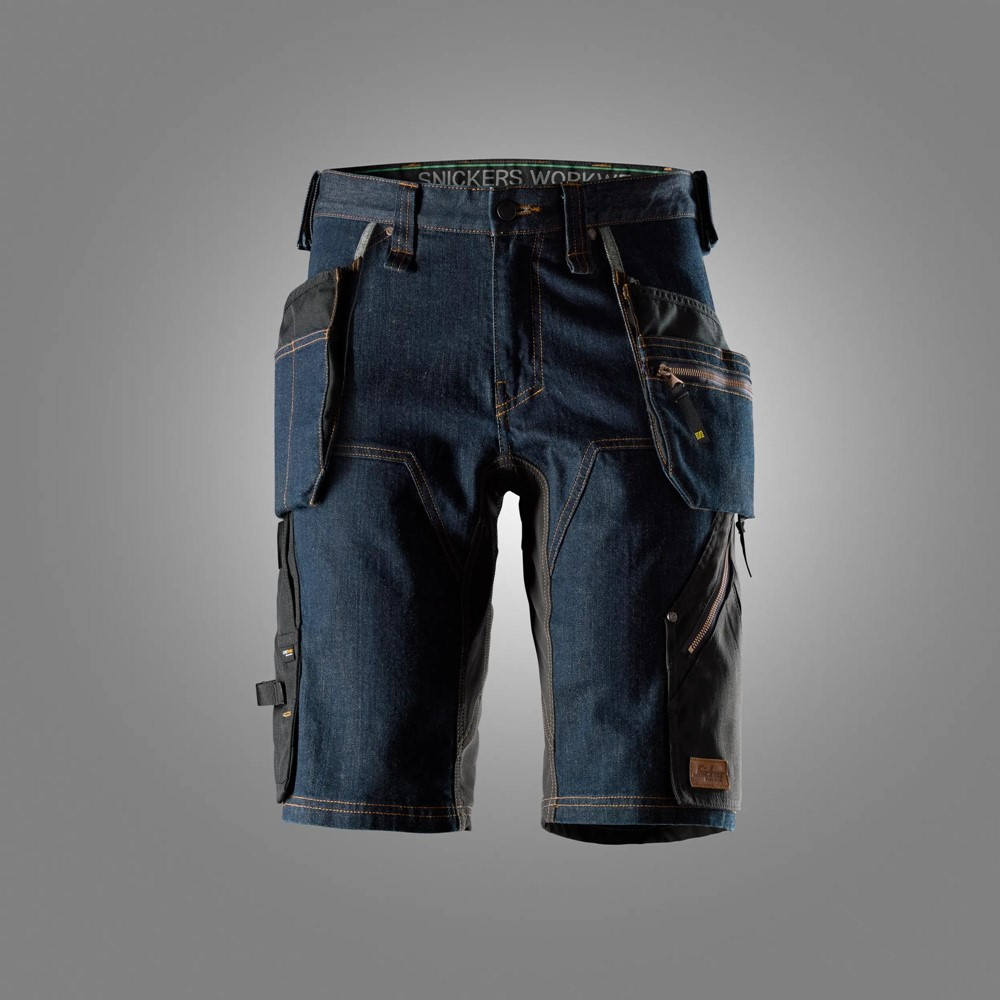 6155 Denimshorts med hölsterfickor