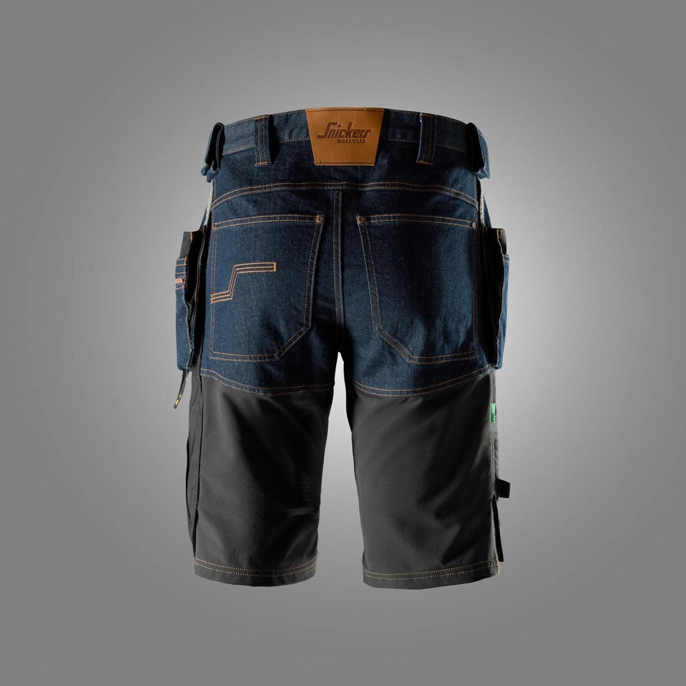 6155 Denimshorts med hölsterfickor-rollover image