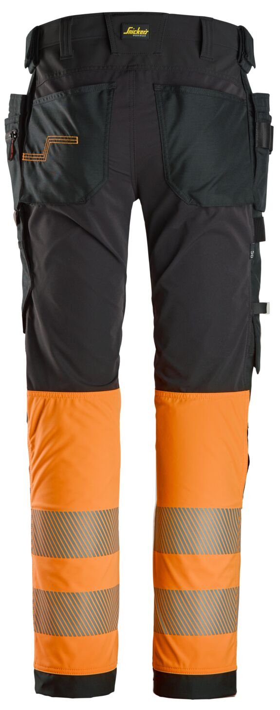 6231 High-Vis, Varselbyxor med 4-vägsstretch och hölsterfickor, klass 1-rollover image