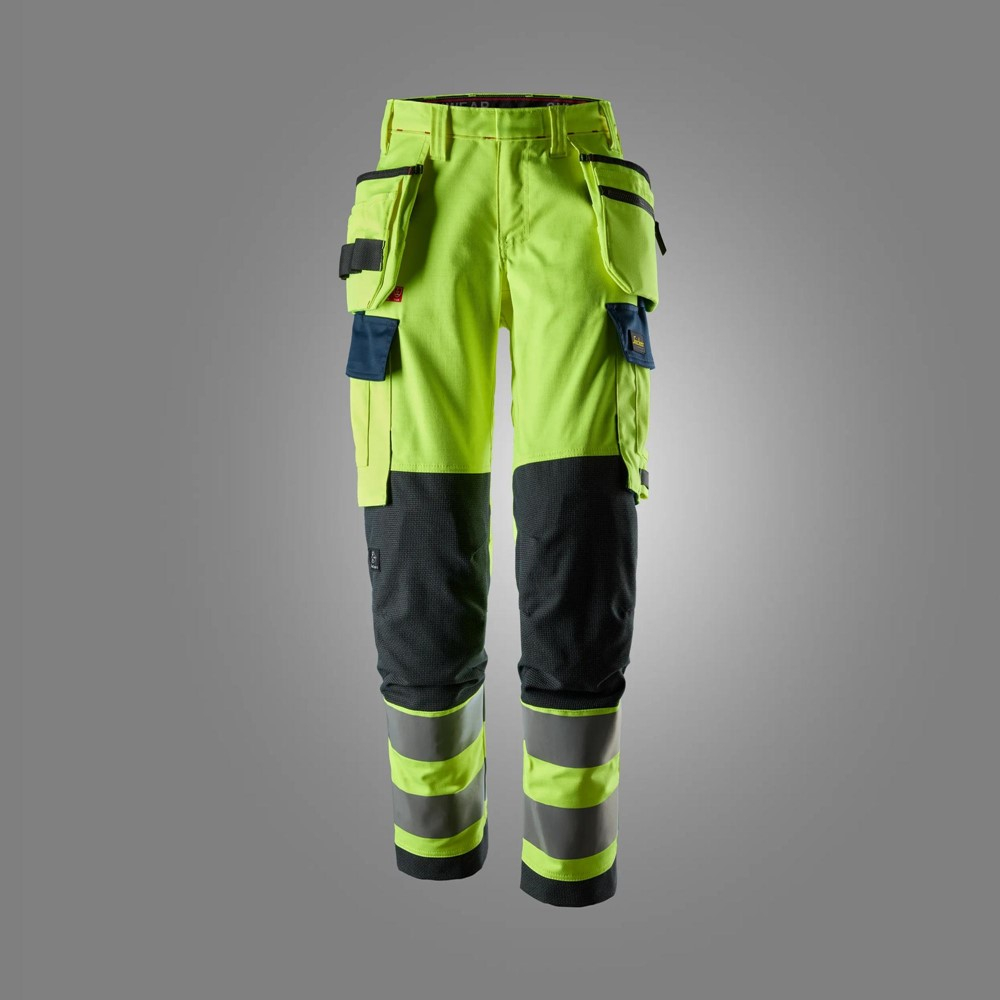 6768 ProtecWork, Stretchbyxa i dammodell med hölsterfickor, varselklass 2